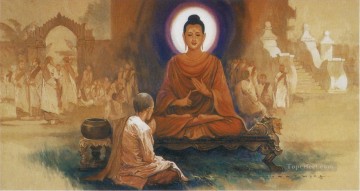  estable Obras - maha pajapati gotami solicitando permiso al buda para establecer la orden de monjas en el budismo